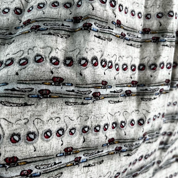 Vintage Woolrich Mens L Rod and Bouy Camp Shirt Fishing All Over Print John Rich - Picture 15 of 16